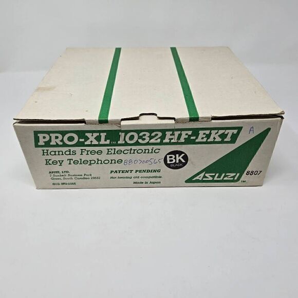 ASUZI PRO-XL 1032 HF-EKT HANDS FREE ELECTRONIC KEY TELEPHONE BLACK NOS VINTAGE - Picture 2 of 9